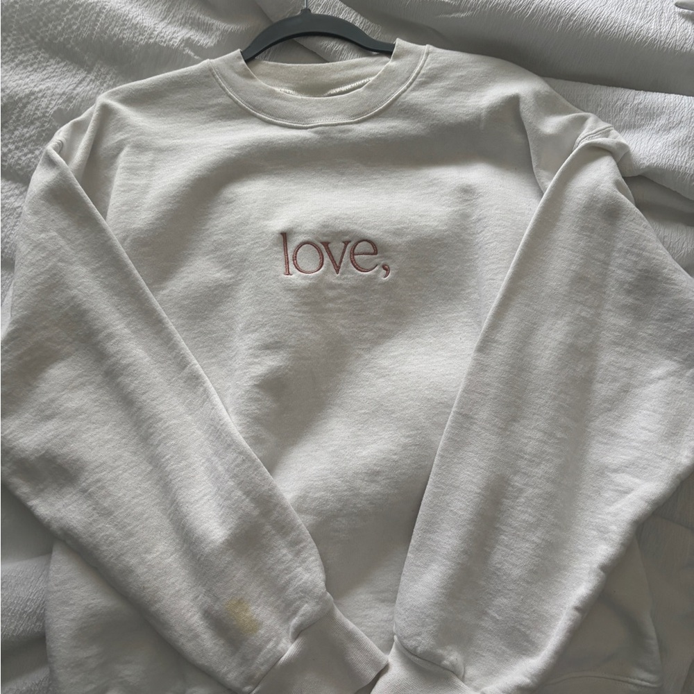 Love Embroidered Crewneck